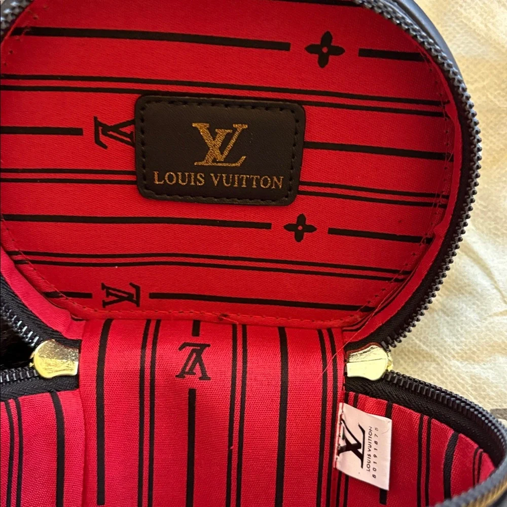 Louis Vuitton Brown Monogram Mini Vanity Case with Black Trim and Gold Hardware - Picture 6 of 8